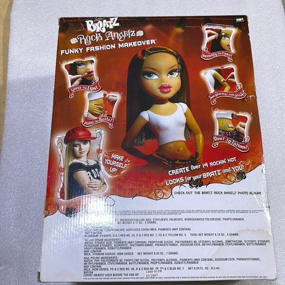 🦄 Unicorn RARE 👀 NWT 2004 Bratz Rock Angelz Funky Fashion Makeover - Sasha - Picture 5 of 10